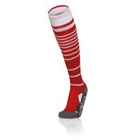 Target Socks RED/WHT XS Stripete høye fotballsokker - Unisex